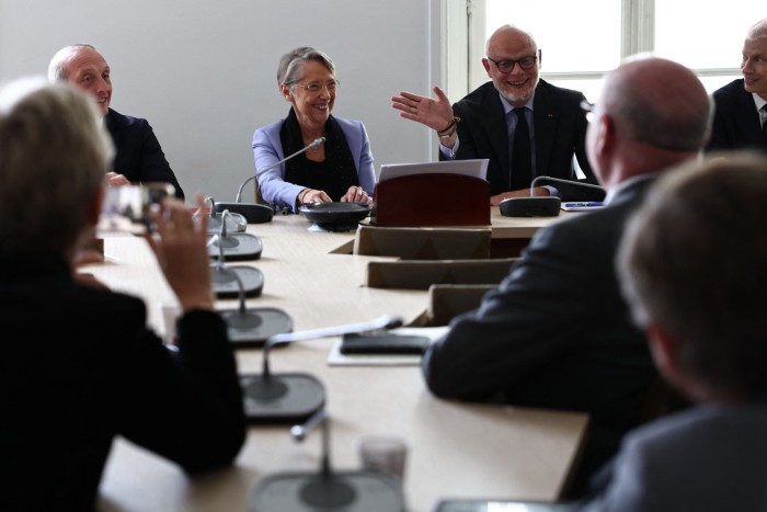 Edouard Philippe with Élisabeth Borne 