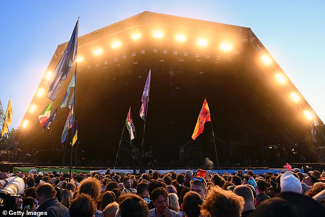 The iconic Pyramid Stage at Glastonbury can fit up to 120,000 audience members