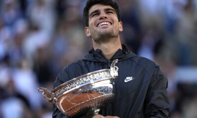 Carlos Alcaraz owns 3 Grand Slam titles at age 21 and his Wimbledon title defense starts July 1