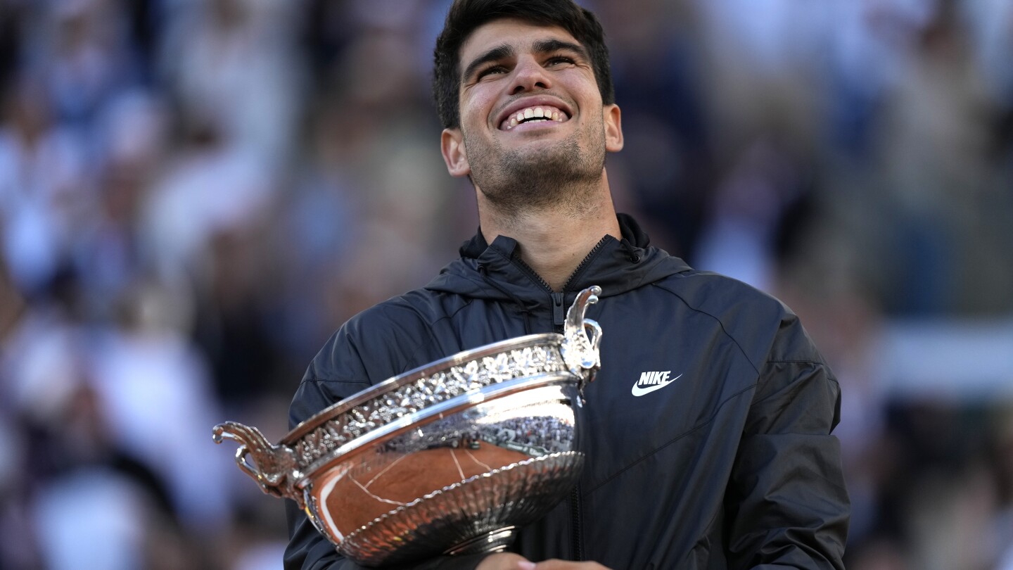 Carlos Alcaraz owns 3 Grand Slam titles at age 21 and his Wimbledon title defense starts July 1