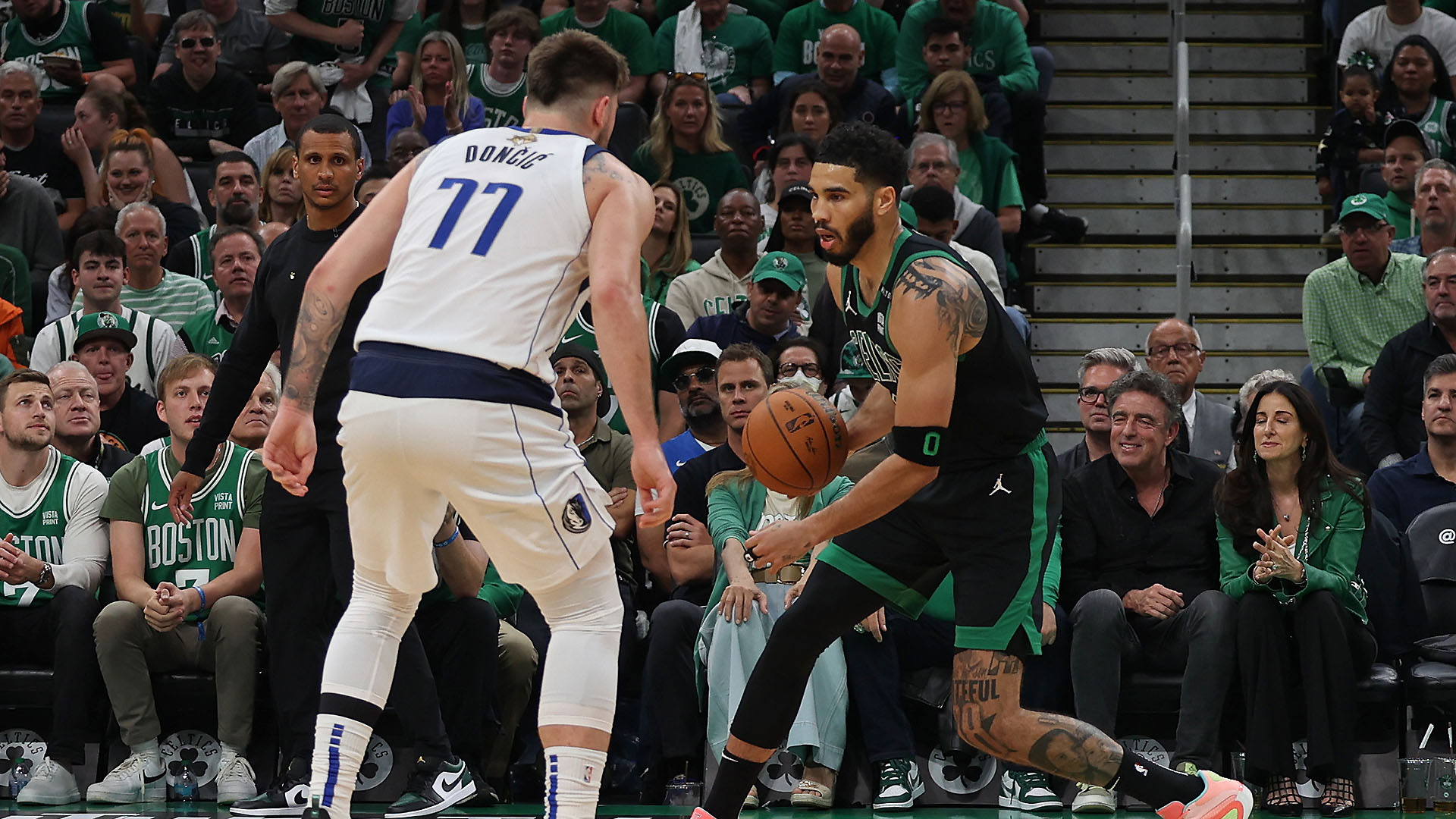 Celtics win Doncic-Tatum matchups in Game 2