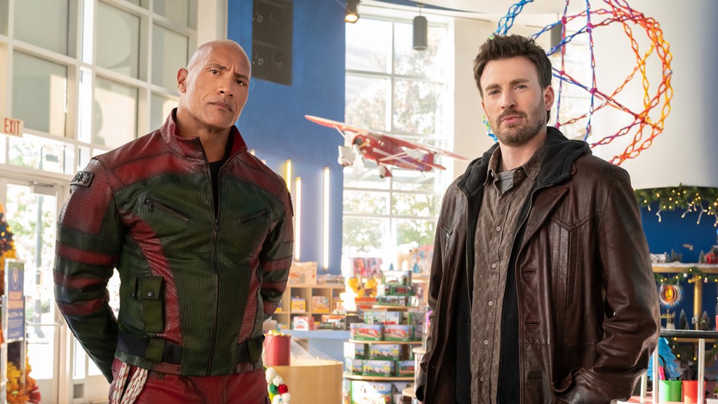 Dwayne Johnson, Chris Evans Hunt for Santa in Movie