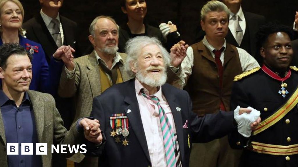 Ian McKellen 'in good spirits' after falling off stage in play