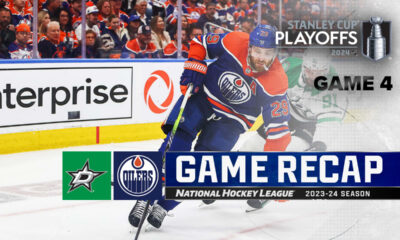 Oilers score 5 straight, defeat Stars in Game 4 to even Western Final