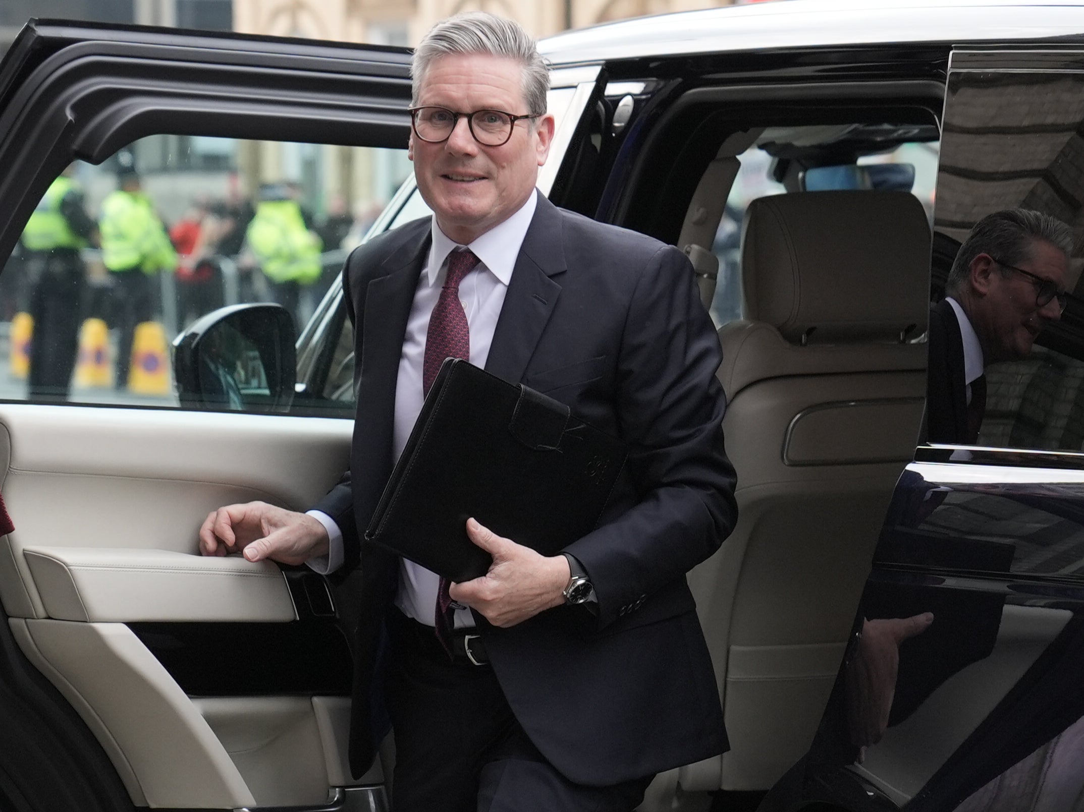 Labour leader Sir Keir Starmer arrives for the Sky News election event in Grimsby on Wednesday