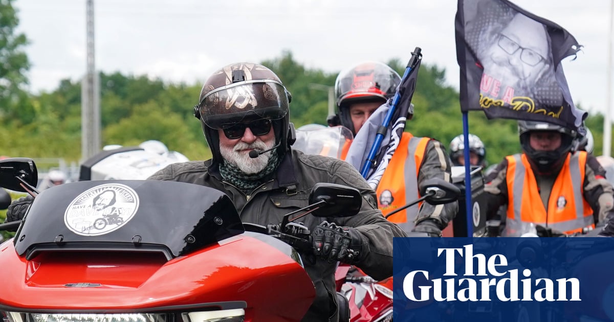 Thousands of bikers join ‘Dave Day’ ride in honour of Dave Myers | UK news