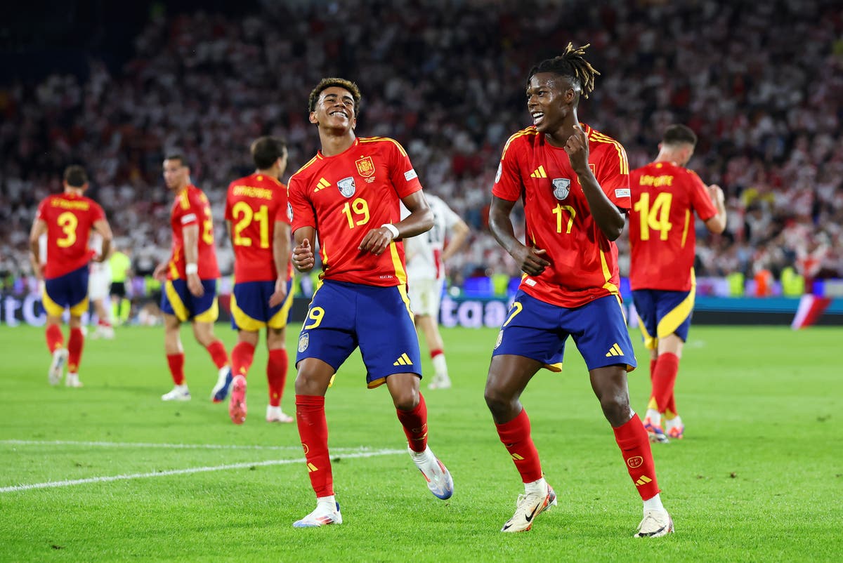 Spain v Georgia LIVE: Euro 2024 result and reaction as Nico Williams and Lamine Yamal inspire La Roja and Dani Olmo adds fourth goal