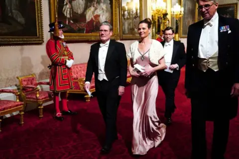 PA Sir Keir and Lady Starmer attend a state banquet at Buckingham Palace in November 2022