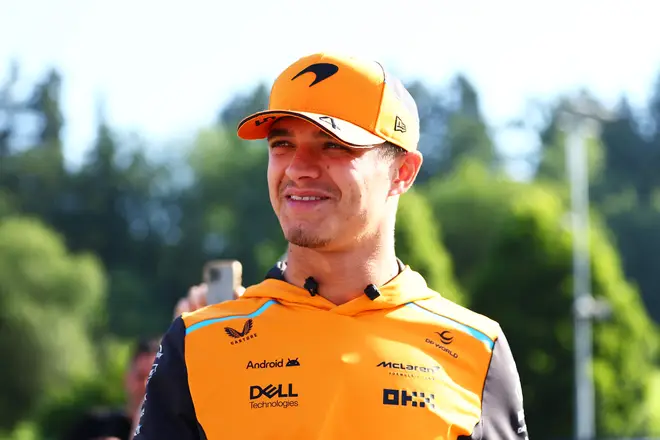 Lando Norris races for McLaren