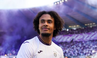 Joshua Zirkzee of RSC Anderlecht during the Croky Cup Final match between KAA Gent and RSC Anderlecht at the Koning Boudewijnstadion on April 18, 2022 in Brussel, Belgium