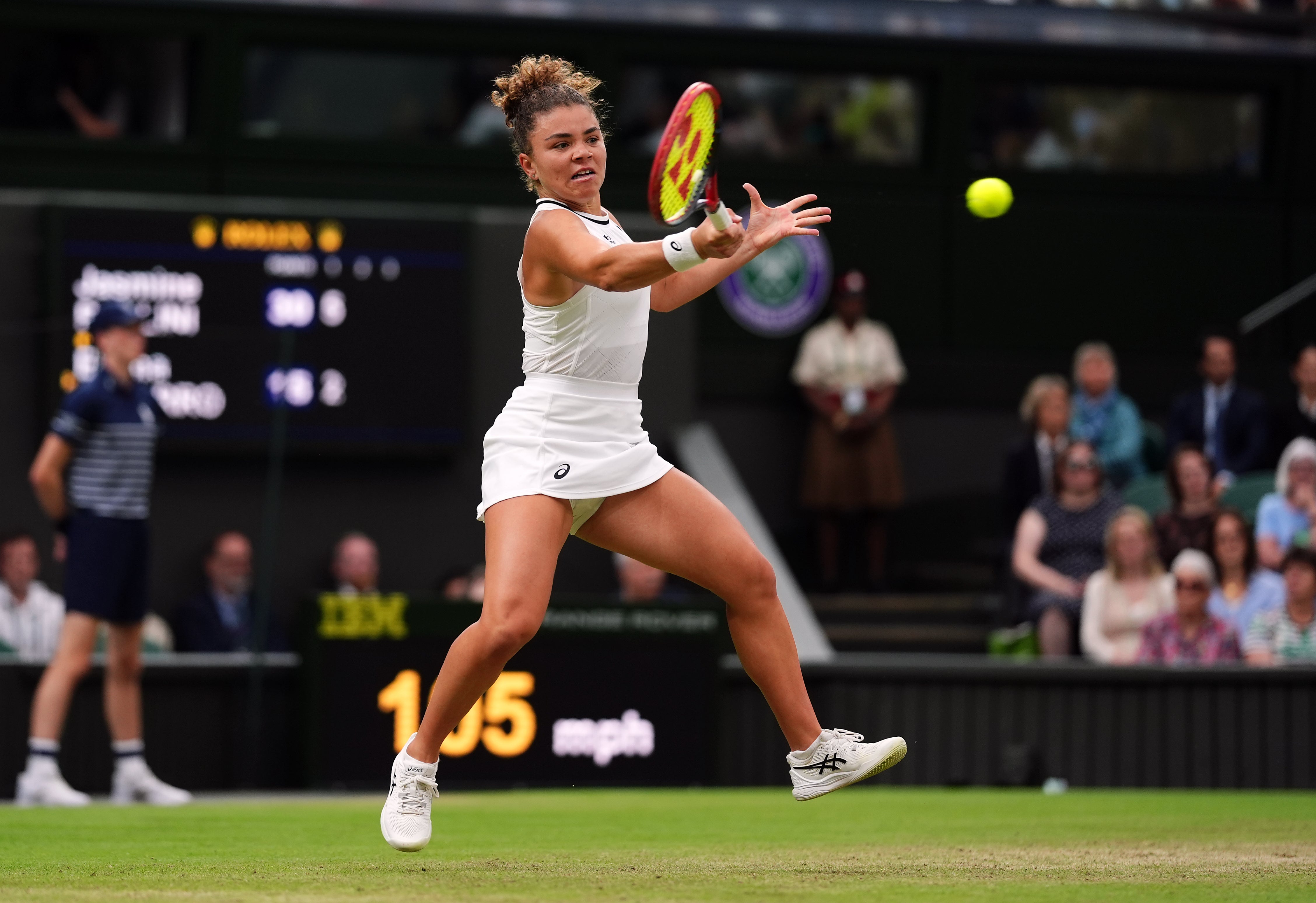 Jasmine Paolini hits a forehand (John Walton/PA)