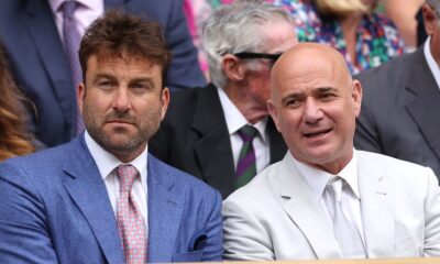 Andre Agassi makes rare appearance at Wimbledon after posting romantic tribute to Steffi Graf