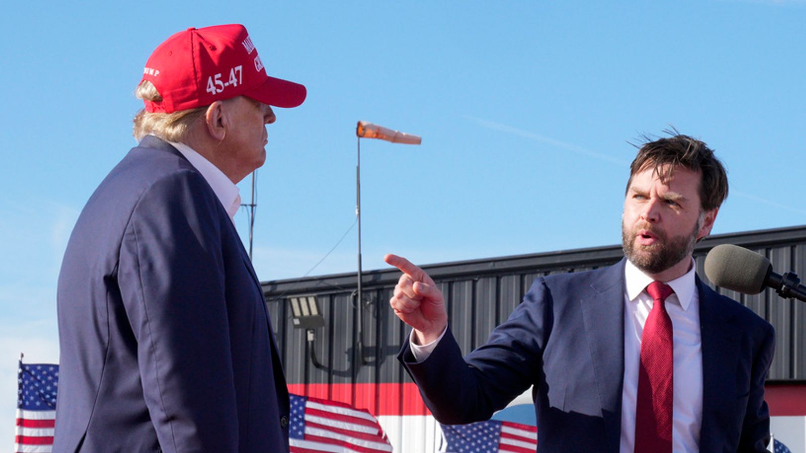 Donald Trump with JD Vance. File pic: AP Photo/Jeff Dean