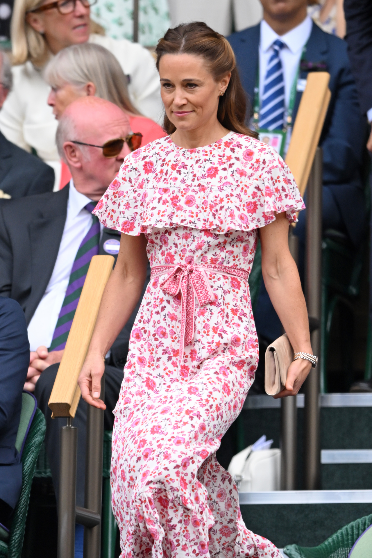 Image may contain Pippa Middleton Person Adult Clothing Dress Accessories Glasses Fashion Formal Wear and Suit