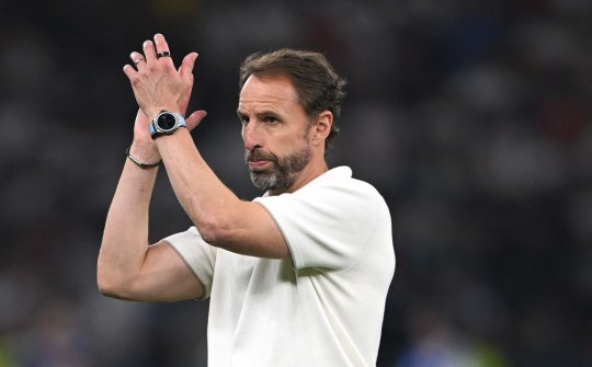 England coach Gareth Southgate applauds the fans after England had lost 2-1 to Spain during the UEFA EURO 2024 final match between Spain and England at Olympiastadion