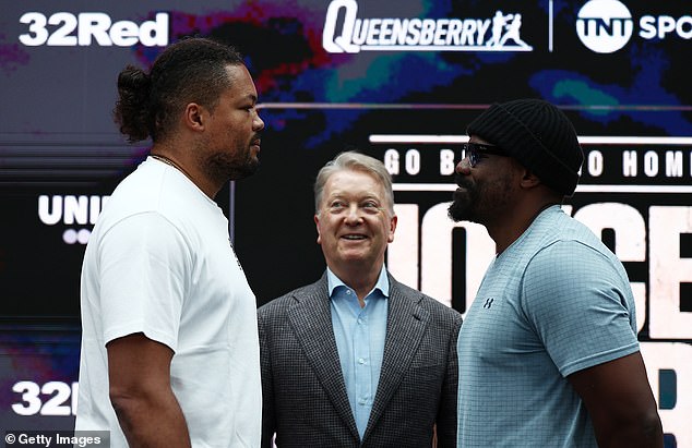 Chisora, right, will fight fellow British boxer Joe Joyce, left, on July 27 at the O2 Arena