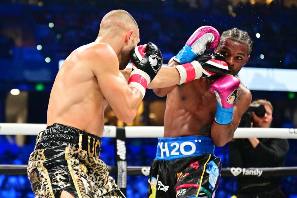 Lucas Bahdi delivered a strong contender for Knockout of the Year, upsetting Ashton Sylve (Getty Images)