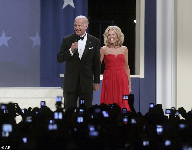 Then-Vice President Joe Biden and his wife Jill attend the Southern Ball Jan. 20, 2009, on Capitol Hill in Washington