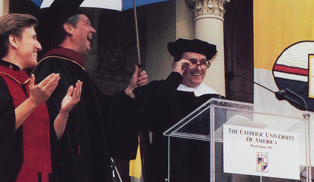 Bob Newhart at graduation