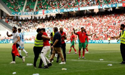 Paris Olympics organisers investigating football pitch invasion mayhem | Paris Olympics 2024 News