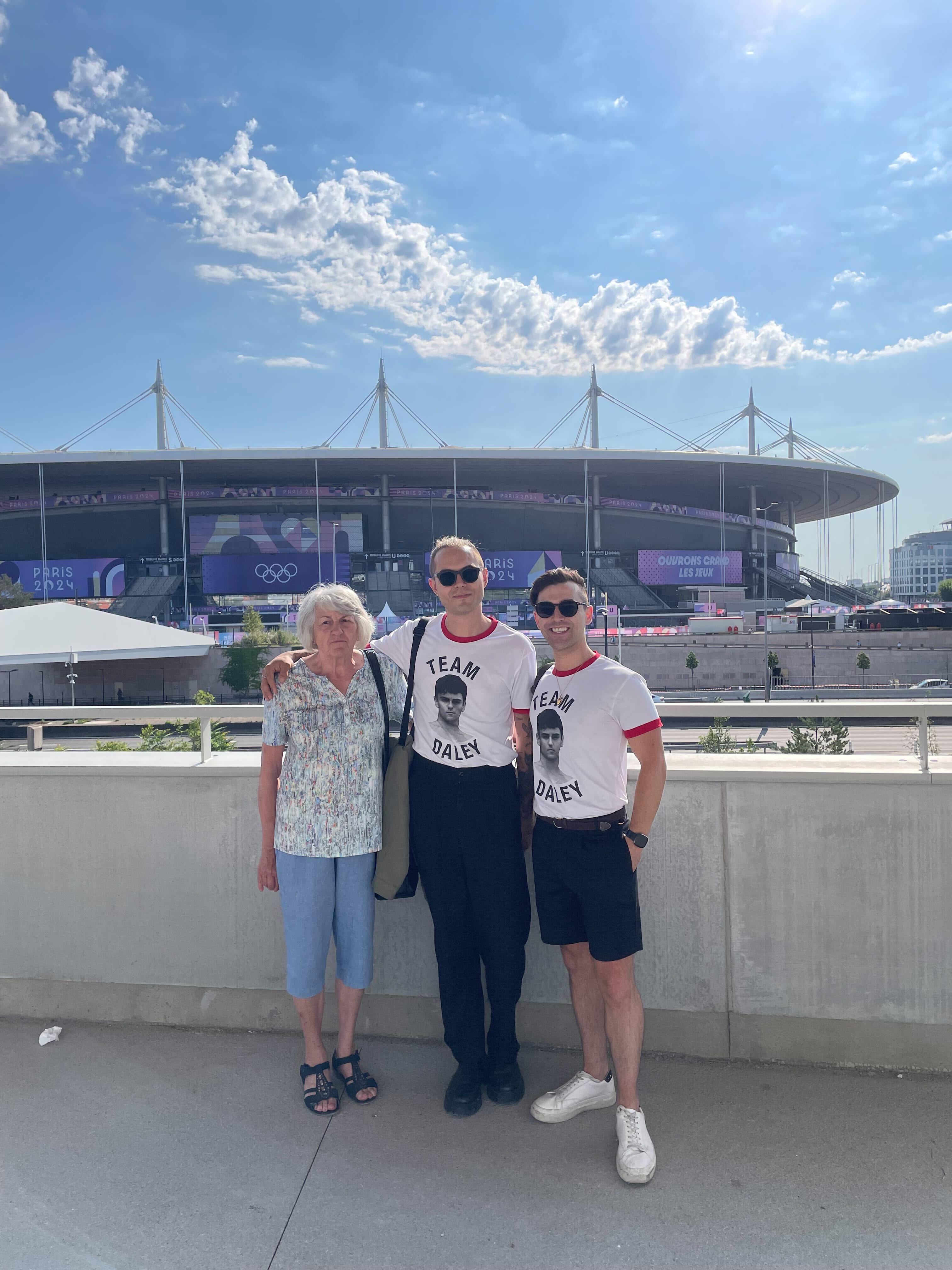 Tom Daley’s grandmother and friends at Paris 2024 ahead of diving medal event