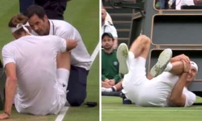 Alexander Zverev in agony after crashing into Wimbledon umpire's chair against Cam Norrie | Tennis | Sport