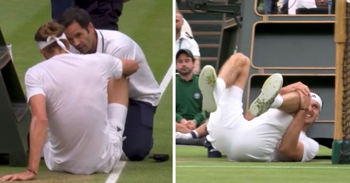 Alexander Zverev in agony after crashing into Wimbledon umpire's chair against Cam Norrie | Tennis | Sport