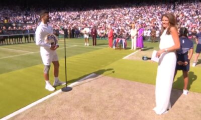 Annabel Croft upstages Novak Djokovic speech with Carlos Alcaraz slip of the tongue | Tennis | Sport