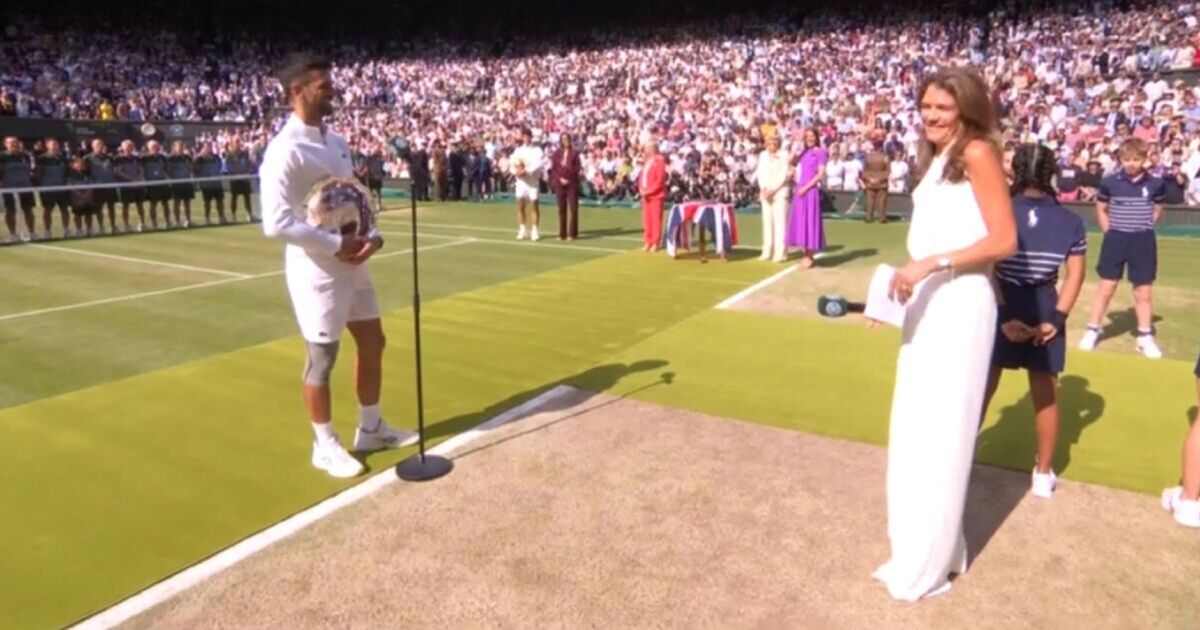 Annabel Croft upstages Novak Djokovic speech with Carlos Alcaraz slip of the tongue | Tennis | Sport