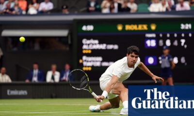 Carlos Alcaraz pushed all the way in thrilling five-set win over Frances Tiafoe | Wimbledon 2024