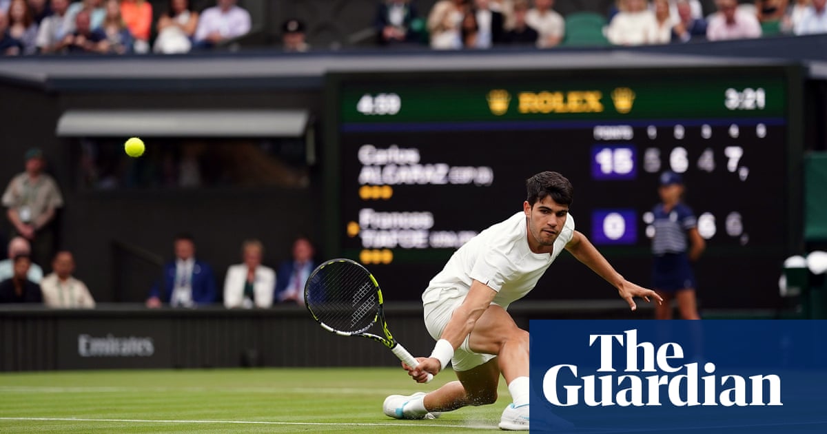 Carlos Alcaraz pushed all the way in thrilling five-set win over Frances Tiafoe | Wimbledon 2024