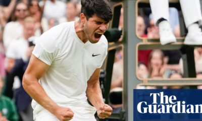 Carlos Alcaraz sinks Ugo Humbert to progress to quarter-finals | Wimbledon 2024