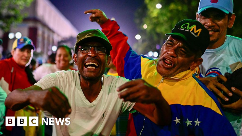 Choreographed celebrations as Nicolas Maduro claims victory