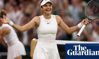 Emma Raducanu powers past Maria Sakkari to reach Wimbledon last 16 | Wimbledon 2024