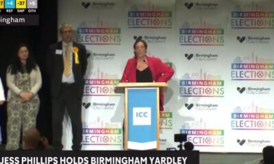 Jess Phillips heckled by anti-Israel activists after narrow victory and ‘worst campaign’ of her career