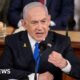 Netanyahu defends war as protesters rally outside US Congress