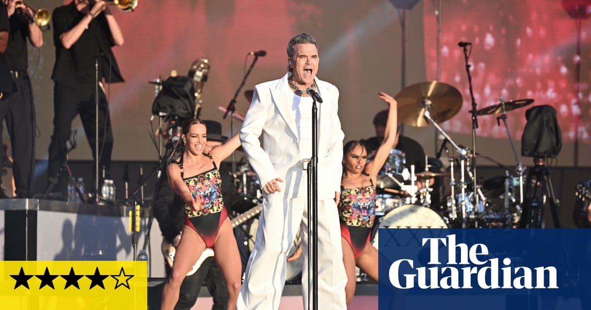 Robbie Williams review – slick and saucy end-of-the-pier pop | Robbie Williams