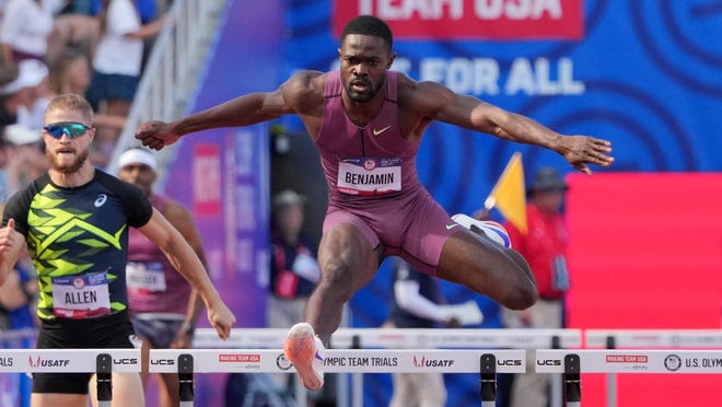 Sydney McLaughlin-Levrone sets world record at Olympic track trials