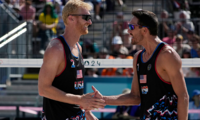 USA's Chase Budinger, Miles Evans run over France in Paris beach volleyball opener