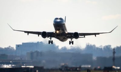 A United Airlines plane takes off from Ronald Reagan Washington National Airport in Arlington, Virginia in this file photo from Nov. 23, 2021.