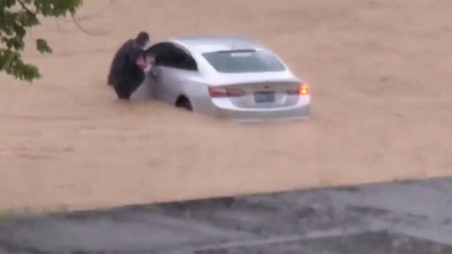 Video, photos show flash floods at theme park