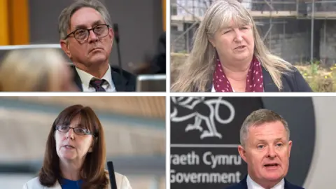 Getty Images & Senedd Cymru Mick Antoniw, Julie James, Jeremy Miles and Lesley Griffiths