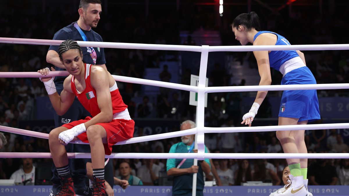 Olympic boxer in gender test controversy wins bout after opponent quits – NBC New York