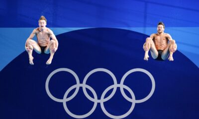 Jack Laugher and Anthony Harding win Olympic 3m synchro bronze to set new GB diving record