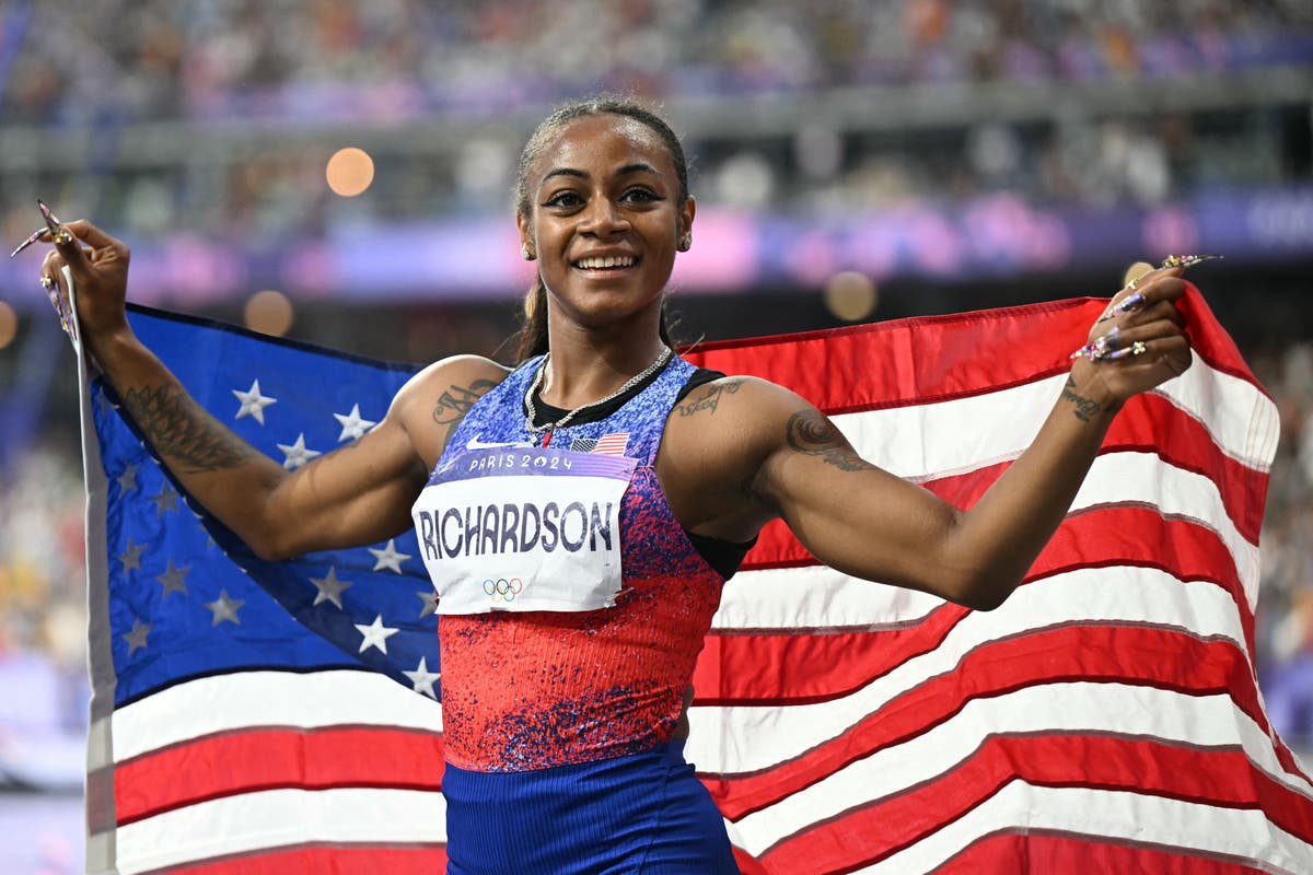 Sha’Carri Richardson takes silver in women’s 100m final at her first Olympics