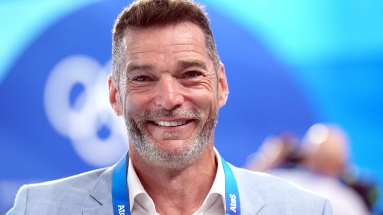 Fred Sirieix, father of Great Britain's Andrea Spendolini-Sirieix at the Aquatics Centre .
Pic: PA