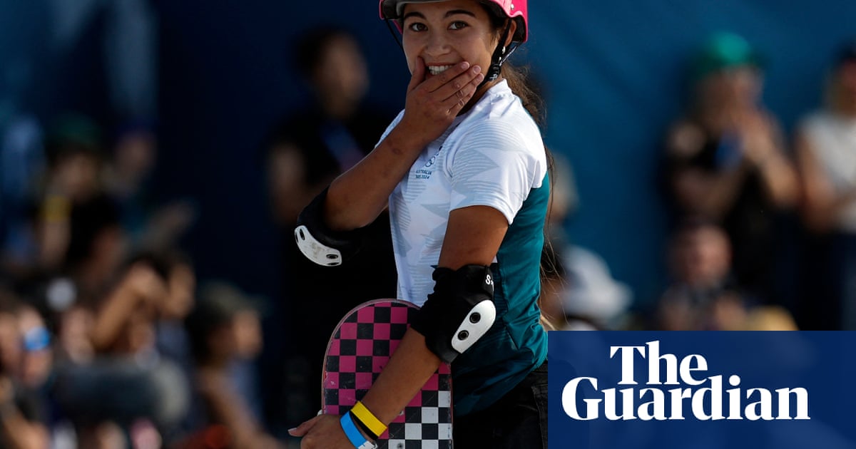 ‘It’s just insane:’ 14-year-old Arisa Trew wins Olympic skateboard gold at Paris Games | Paris Olympic Games 2024