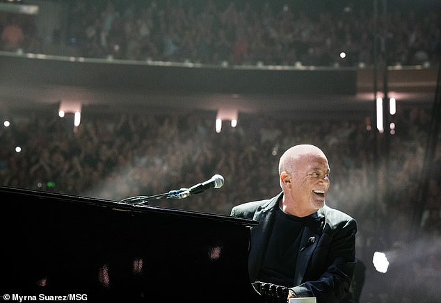 At the beginning of his performance he said to the crowd: 'I was told that the Welsh love to sing, so if you feel like singing along, I don't care if it annoys the guy next to you. Sing away, and we're going to have fun'