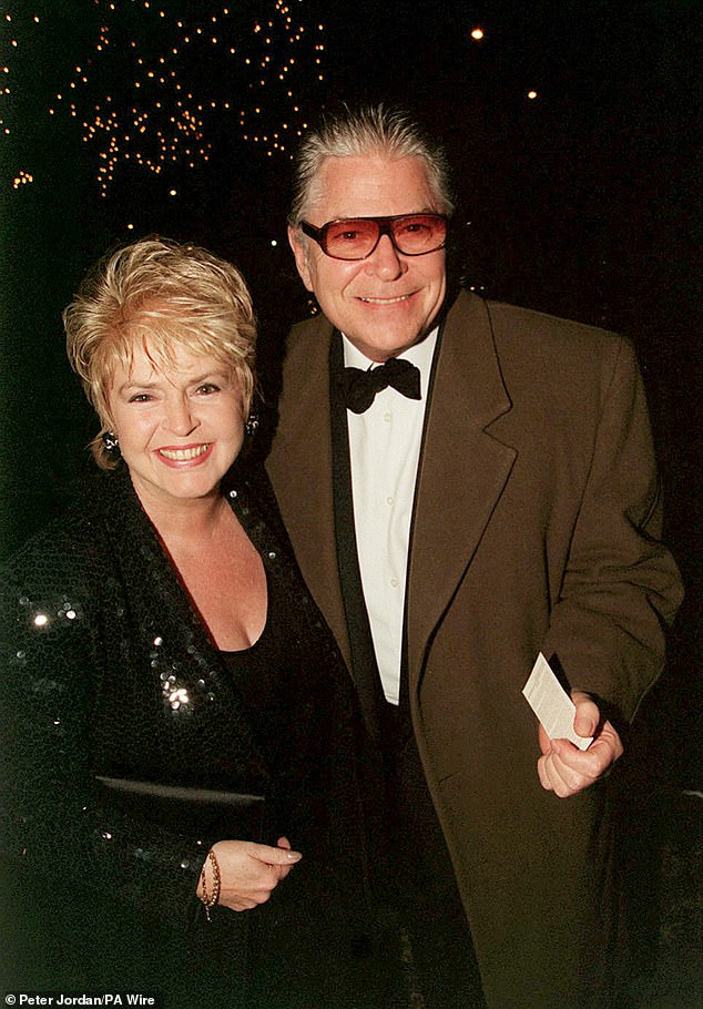 Gloria Hunniford and Stephen Way arriving at Sir John Mills 90th birthday party at London's Dorchester Hotel on February 22, 1998