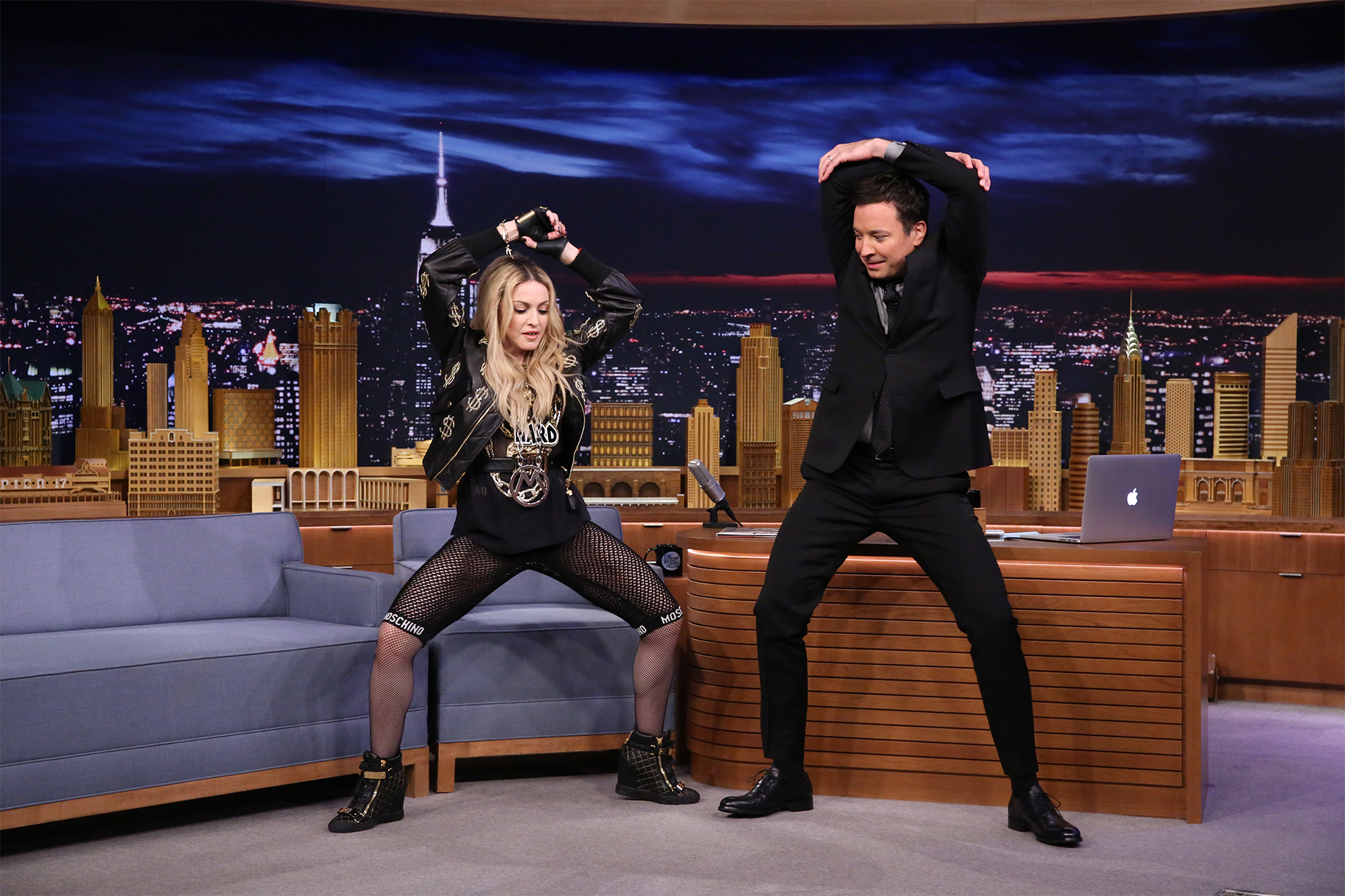 Madonna's Dance Battle with Jimmy Fallon Is a Neon Dream